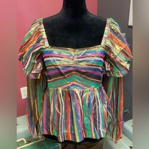 Colorful Striped Women's Blouse